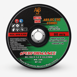 Disco de Corte e Desbaste ABS DC-180 COMBO